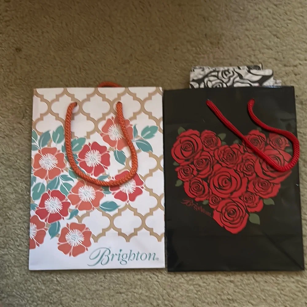 Brighton Floral and Heart Design medium size gift bags Bags